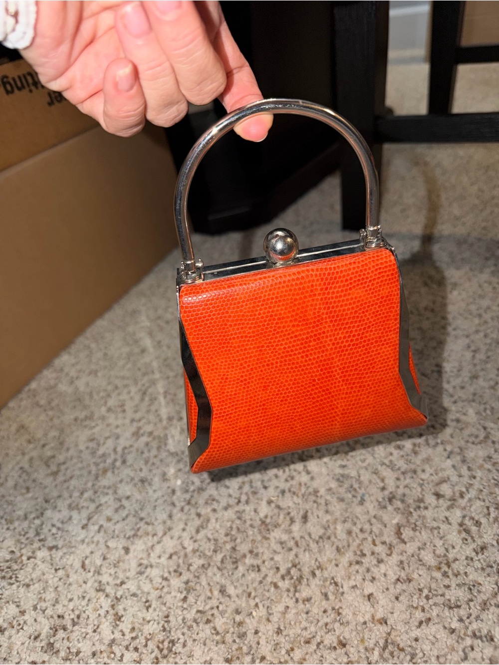 Orange Mini Top-Handle Women's Bag